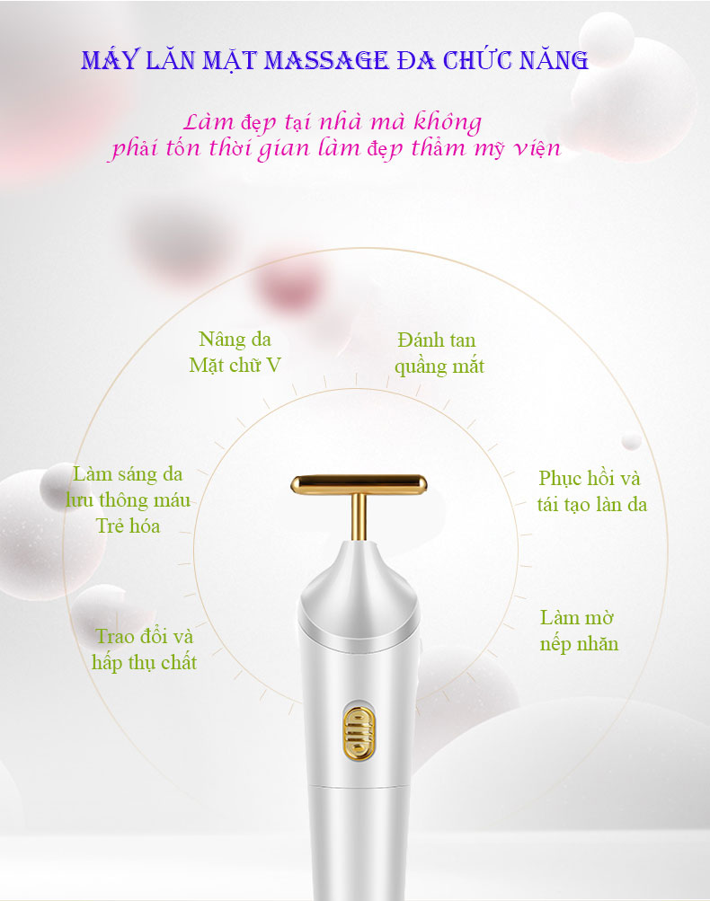 Máy Massge Tán Và Đẩy Dưỡng Chất Chăm Sóc Da KD9060 Giúp Nâng Cơ, Săn Chắc Xóa Tan Nếp Nhăn Trẻ Hóa Da Mặt - Hàng Chính Hãng