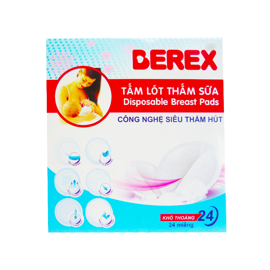 Miếng Lót Thấm Sữa Berex- Sunbaby MTS2019 (24 Miếng)