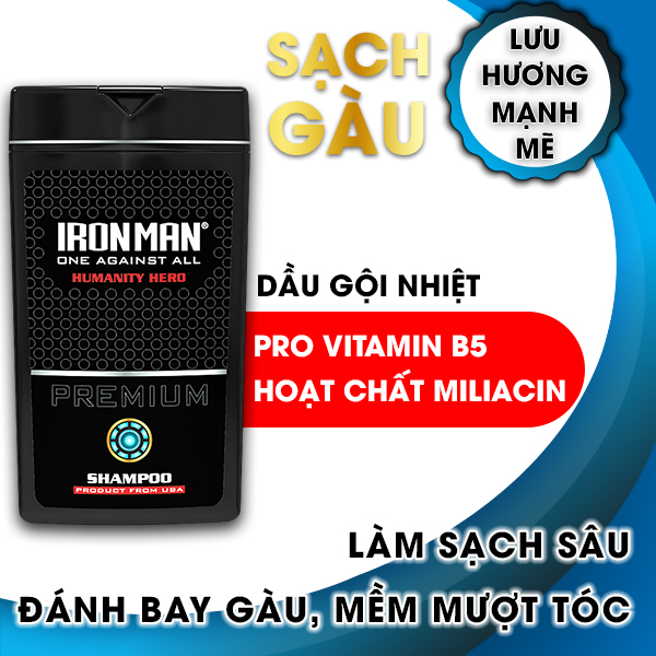 Dầu gội nhiệt hương nước hoa Ironman Humanity 380g