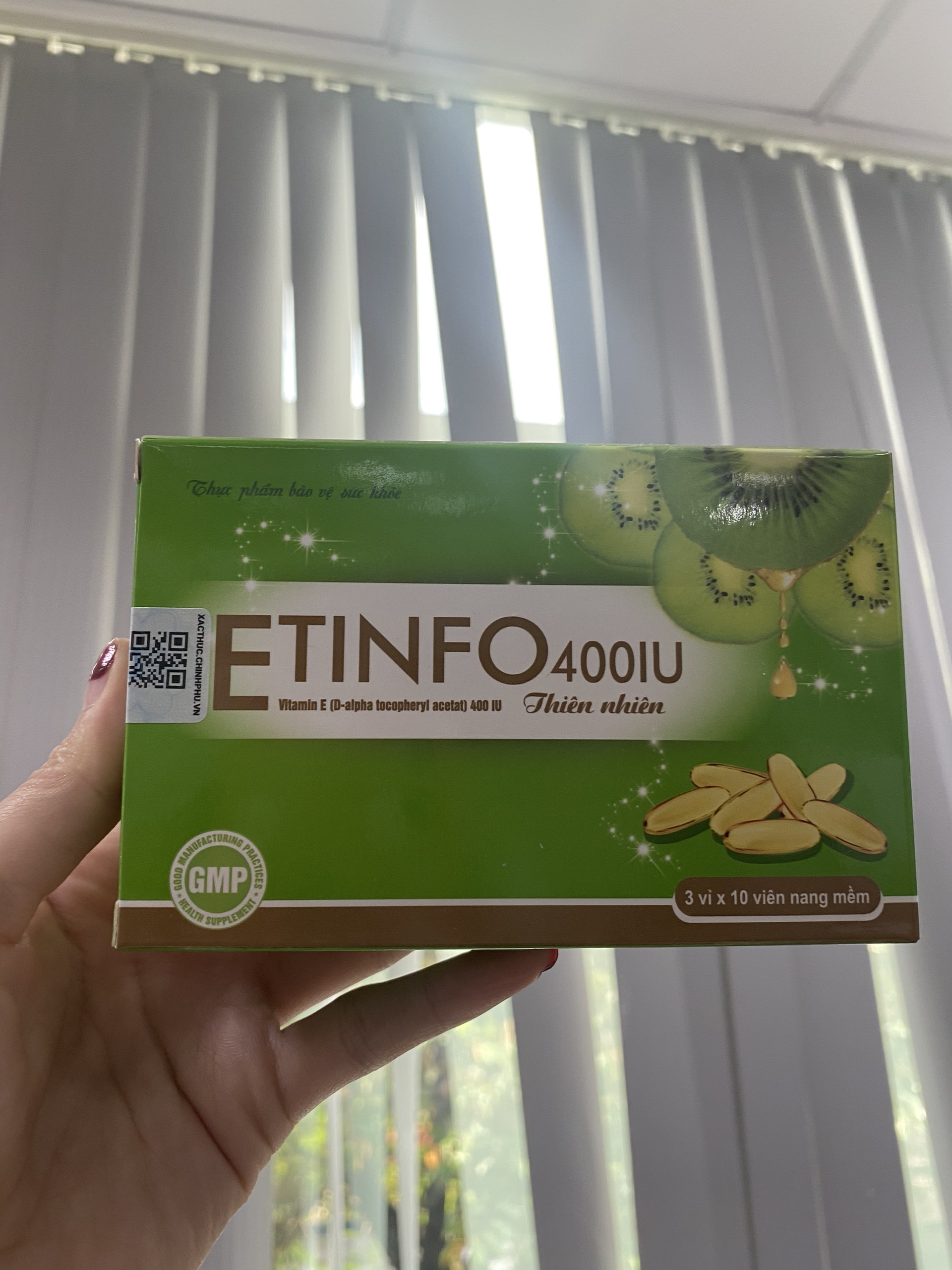 Etinfo 400IU Bổ sung vitamin E thiên nhiên 400 iU giúp ngăn ngừa lão hóa - Hộp 30 viên