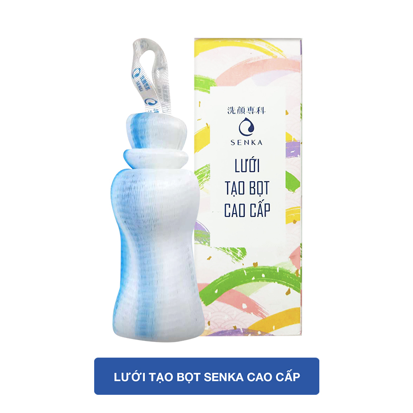 Bộ Đôi Sữa Rửa Mặt Tạo Bọt Collagen Senka Perfect Whip Collagen In 120g Tặng Lưới Tạo Bọt