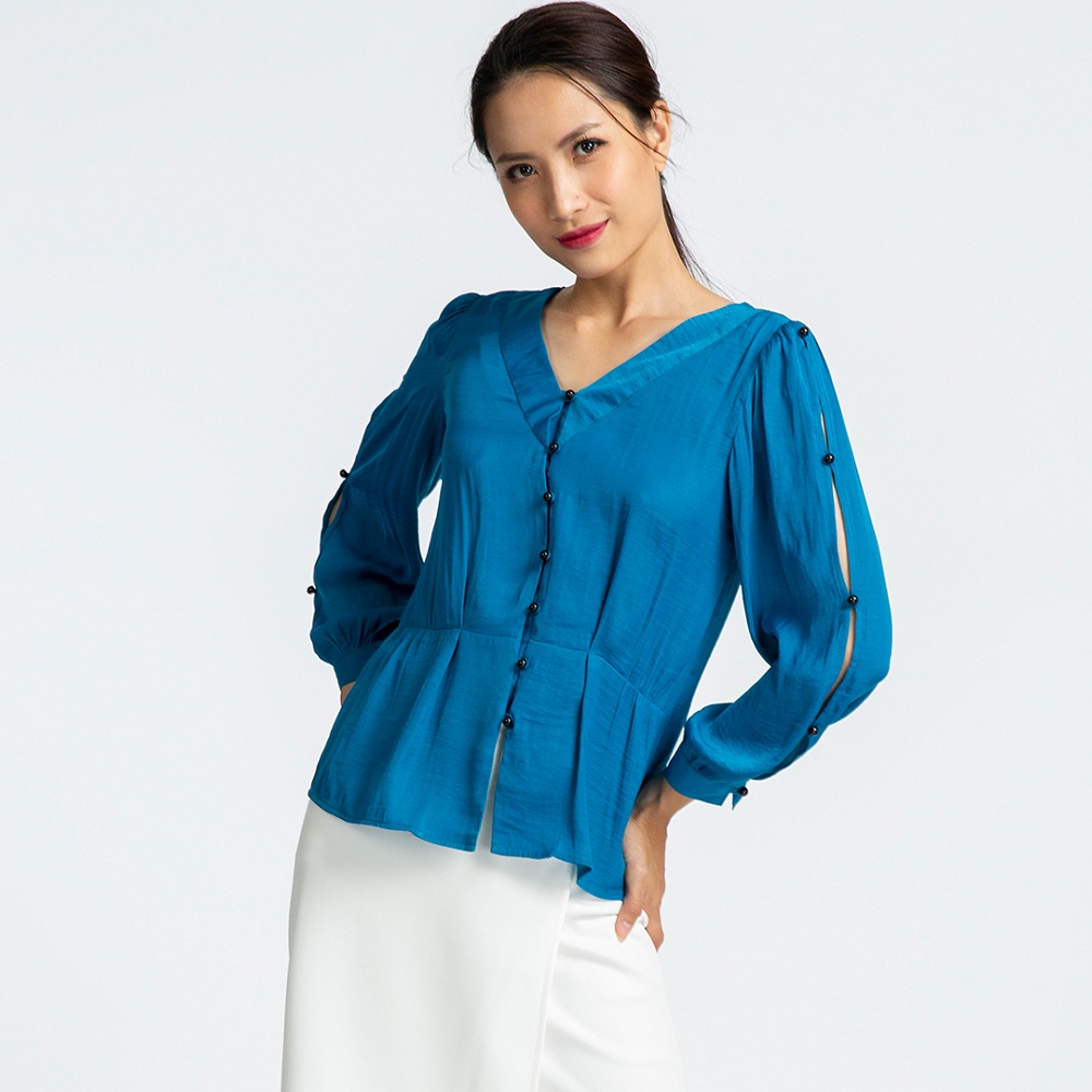 Áo Peplum Hity TOP104 (Xanh Ngọc Lam)