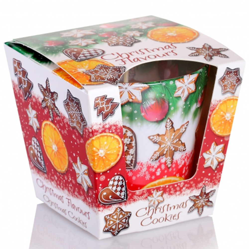 Ly nến thơm tinh dầu Bartek Christmas Flavours 115g QT028600 - hương bánh cam (giao mẫu ngẫu nhiên)