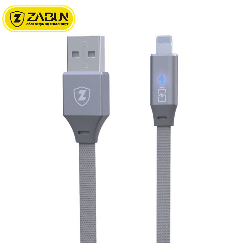 Cáp Sạc Nhanh C02 Zabun siêu bền Lightning Chính hãng Tự ngắt cho iPhone/iPad tự ngắt khi pin đầy Chống Chai Pin, iPhone 7Plus, X, XS, XS MAX