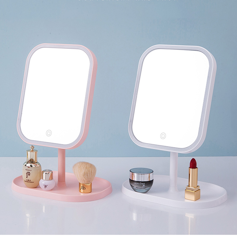 Gương trang điểm có đèn led để bàn phong cách Hàn Quốc cao cấp - EM056