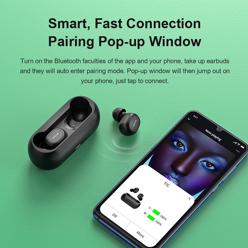 Tai Nghe Bluetooth True Wireless QCY T1C - Hàng Chính Hãng