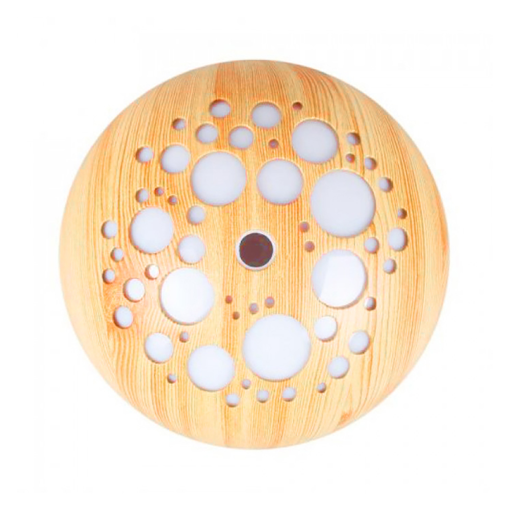 Máy khuếch tán/ máy xông tinh dầu ánh trăng vân gỗ sáng FX2040 + Tinh dầu sả chanh Lorganic + Tinh dầu bưởi chùm Lorganic / Thích hợp xông phòng diện tích 15 - 40m2.