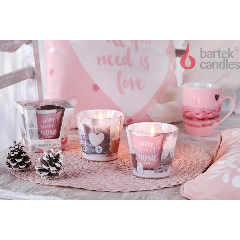 Ly nến thơm tinh dầu Bartek Home Sweet Home 115g QT06457 - hương thông, len