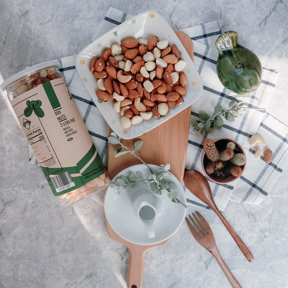 Hạt Mix 3 Loại DK Harvest nhập khẩu - hạt ngũ cốc dinh dưỡng, ăn vặt, giảm cân, eatclean, thực dưỡng
