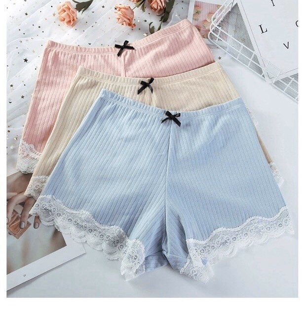 COMBO 5 QUẦN VÁY COTTON TĂM CHÂN REN 044