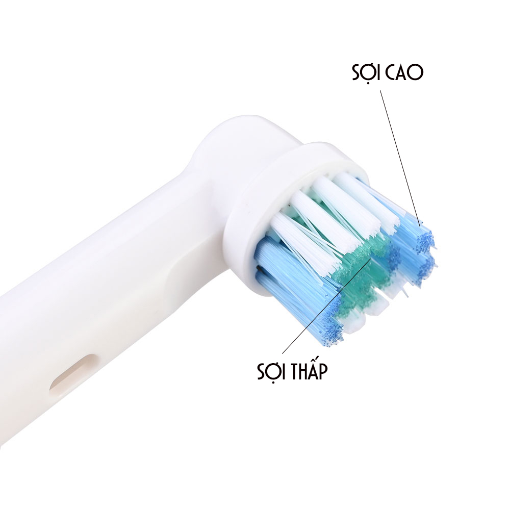 Cho máy Oral-B, Bộ 4 đầu bàn chải đánh răng điện thay thế  xuất xứ Đức, Làm sạch cao răng, tẩy cặn, cho răng sáng bóng