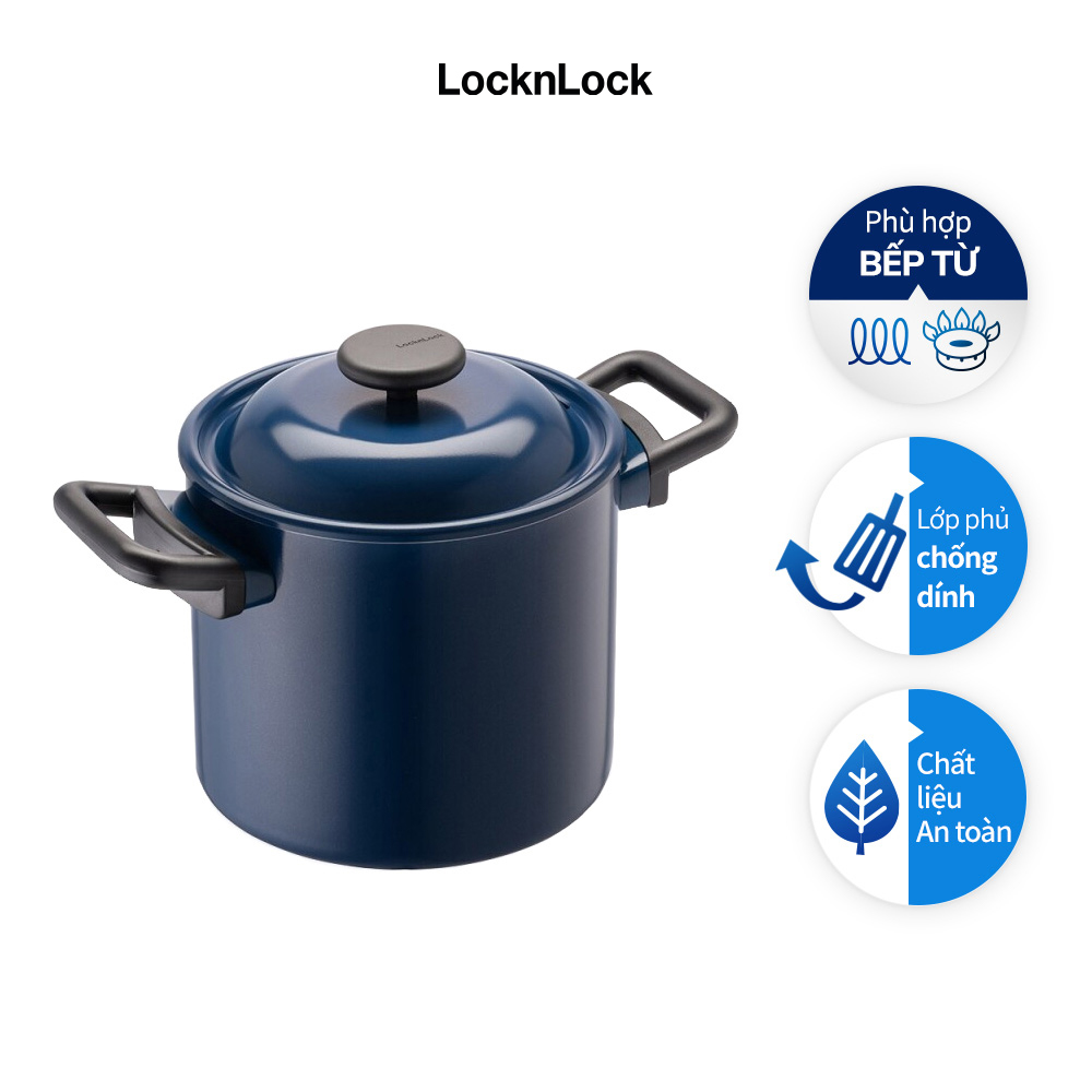 Nồi Decor Lock&Lock LDE1204IH Hai Tay Cầm (20cm) - Màu Navy