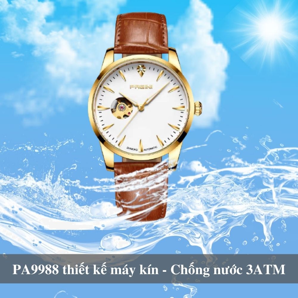 Đồng Hồ Nam Doanh Nhân PAGINI Dây Da Cao Cấp – Chống Nước - PA9988