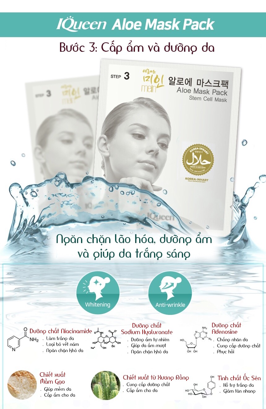 Mặt Nạ Sáng Da Thải Độc Tố IQueen 3in1 - Sản Phẩm Từ Thiên Nhiên Lành Tính Với Mọi Loại Da