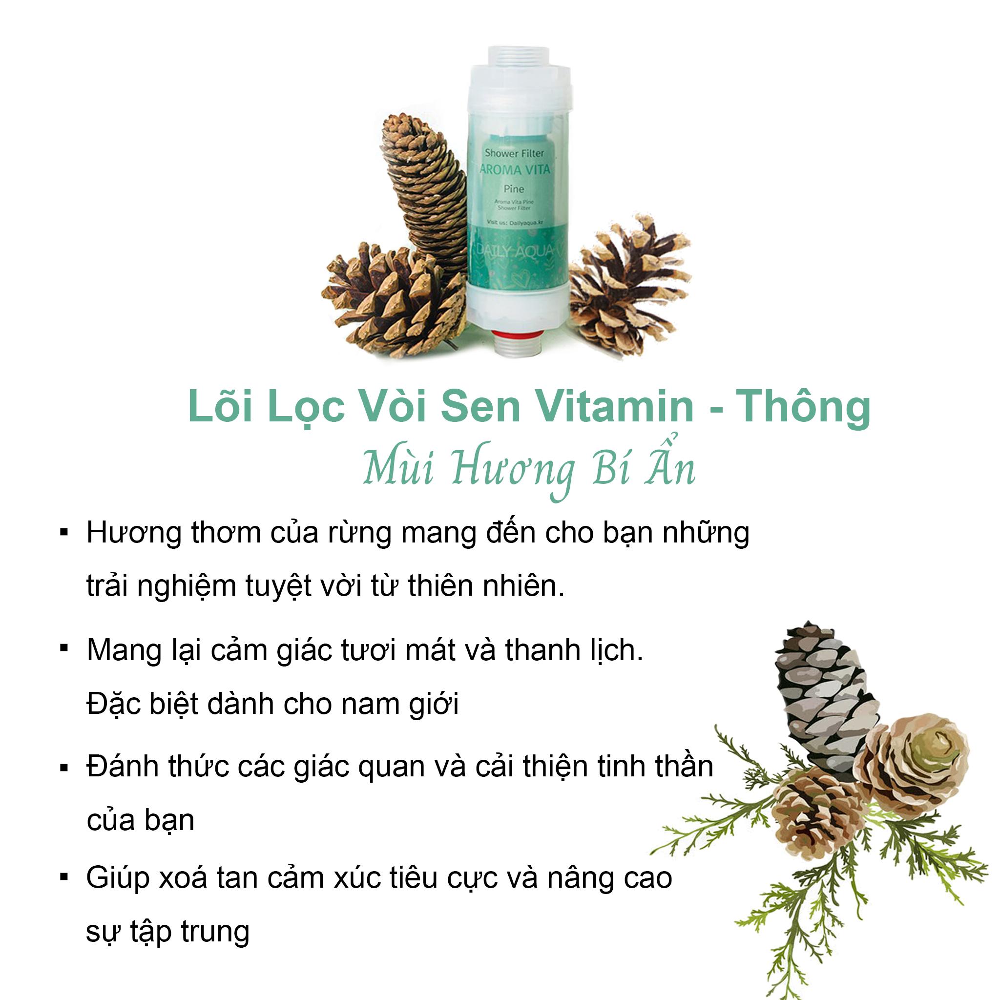 Lõi Lọc Nước Vòi Sen Vitamin C Daily Aqua Hàng Chính Hãng - Hương Thông