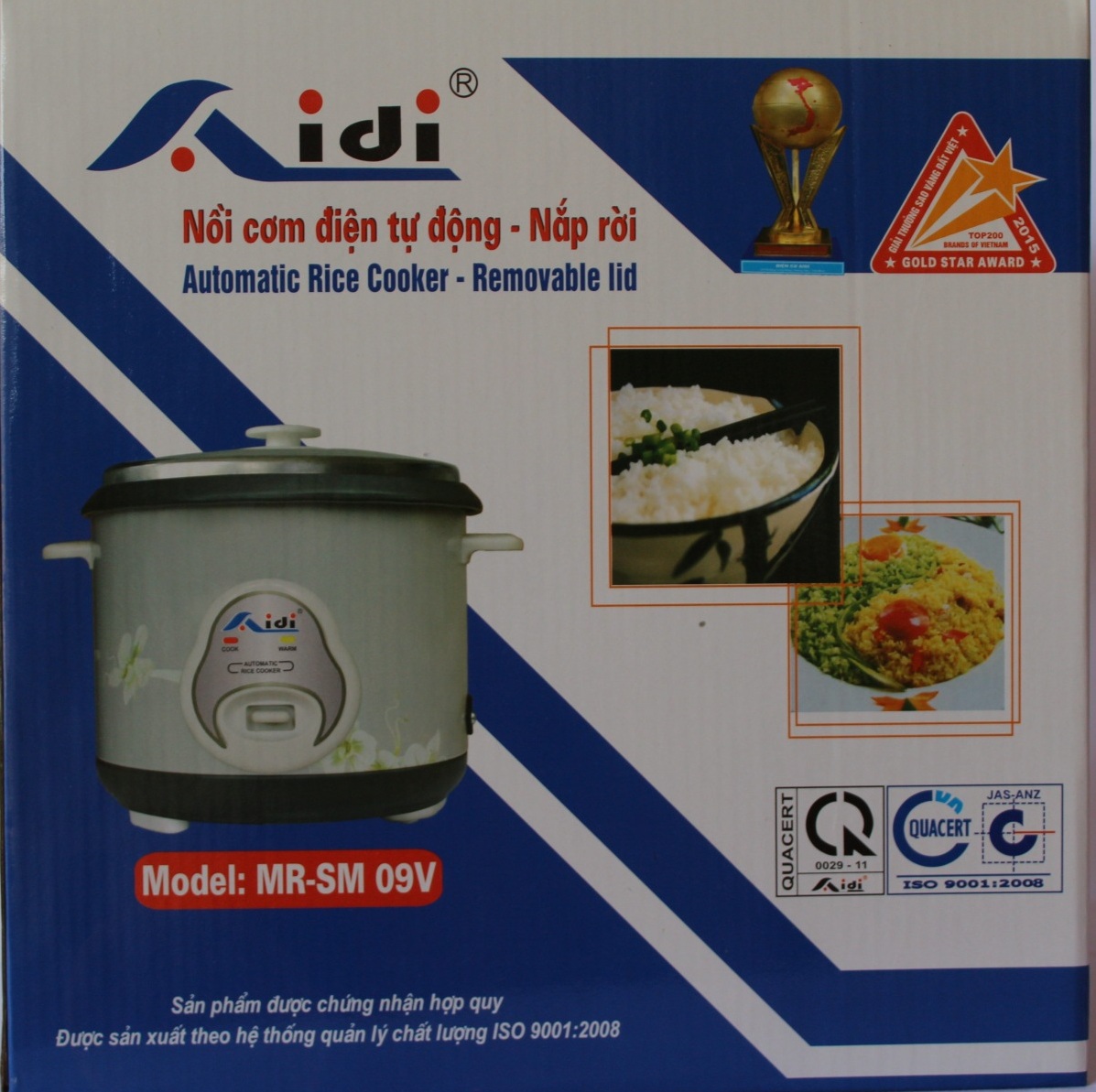 Nồi cơm điện Aidi MR-SM 09V - Màu Ngẫu Nhiên - Chính Hãng