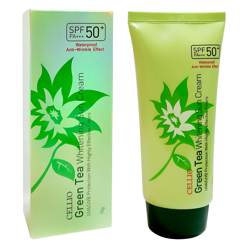 Kem Chống Nắng CELLIO Green Tea Whitening Suncreen KOREA