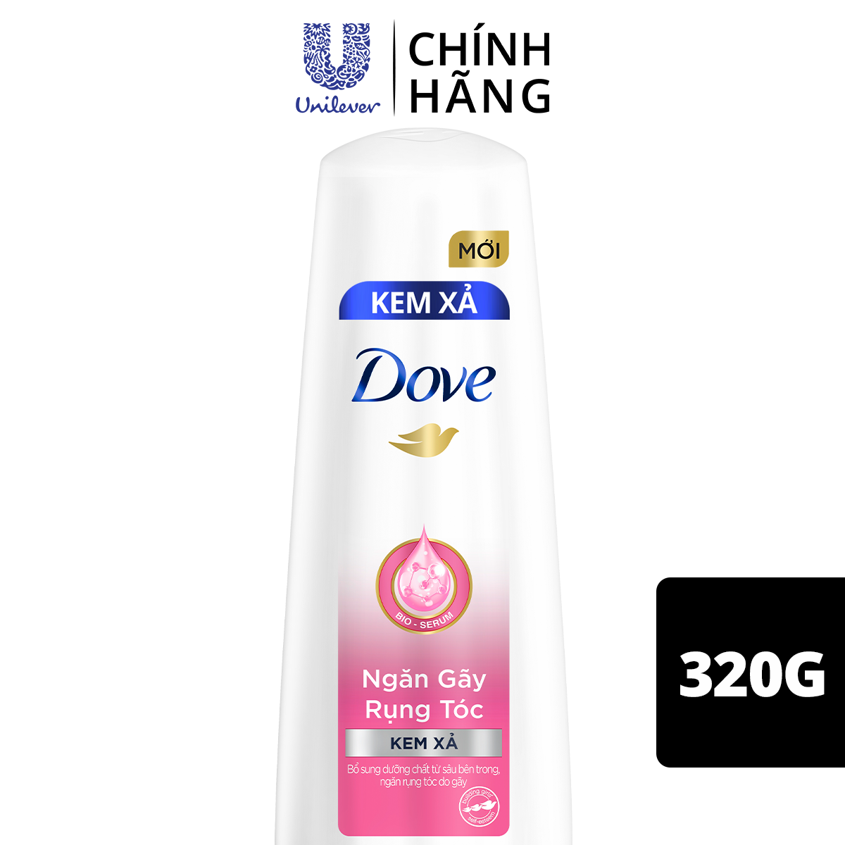 Kem Xả Dove Ngăn Gãy Rụng Tóc 320gr