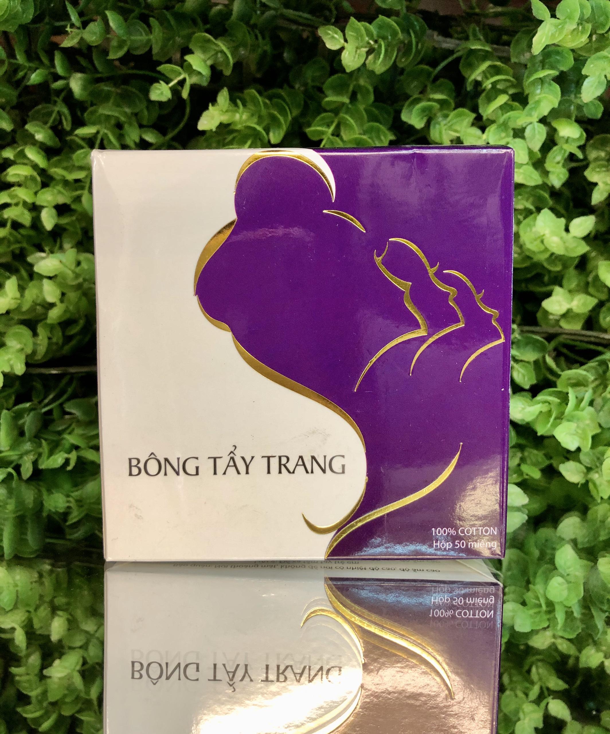 Bông Tẩy Trang Giá Tốt, Mềm Mại, Không Gây Kích Ứng Phù Hợp Cho Mọi Loại Da (1 Hộp 50 Miếng) l Phấn Nụ Hoàng Cung.