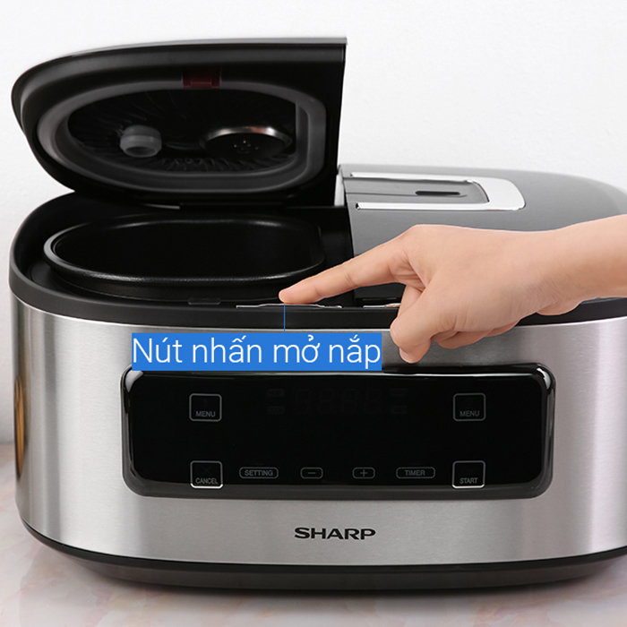 Nồi đôi đa năng Twin Cooker Sharp  KN-TC50VN-SL 1.8L - Hàng Chính Hãng