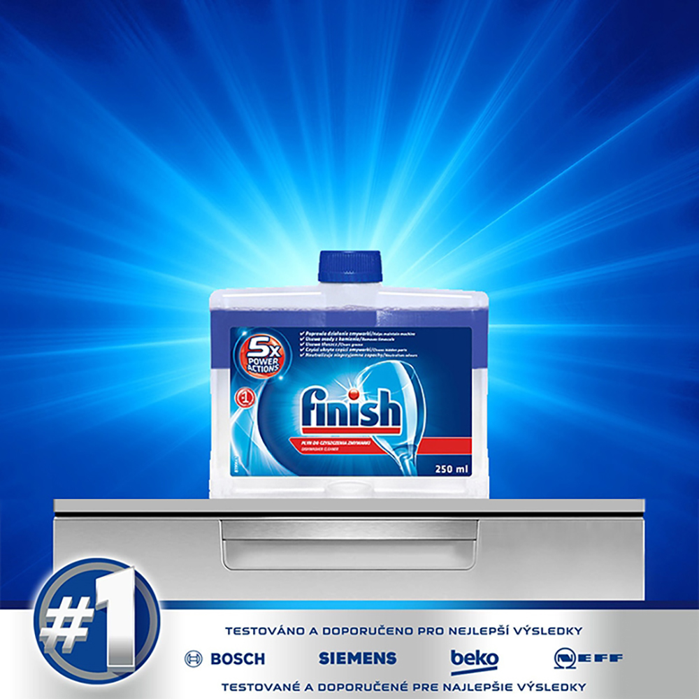 Hình ảnh Dung dịch tẩy rửa máy rửa chén Finish Dishwasher Cleaner 2x250ml QT04440