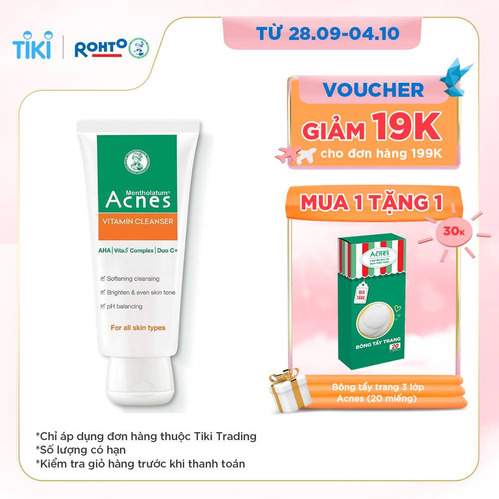 Kem rửa mặt Vitamin Acnes Vitamin Cleanser 100g