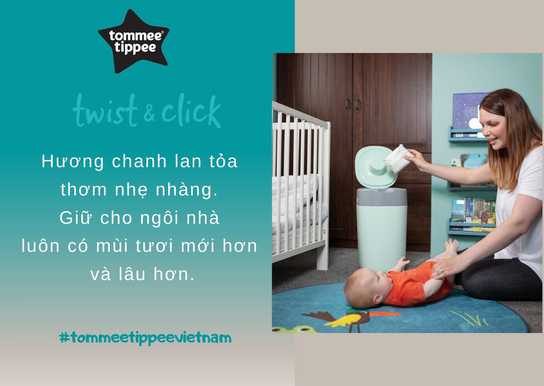 Túi xử lý tã cho bé Tommee Tippee (3 hộp)