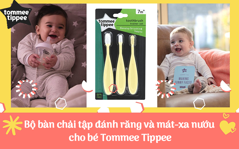 Hình ảnh Bộ bàn chải tập đánh răng và mát-xa nướu cho bé Tommee Tippee