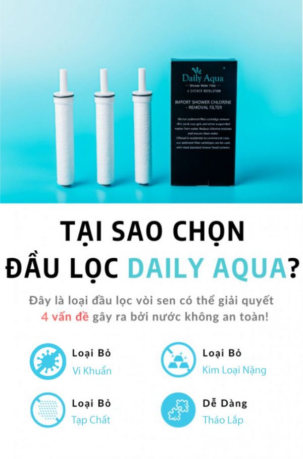 Bộ Đầu Lọc Nước Vòi Sen Daily Aqua