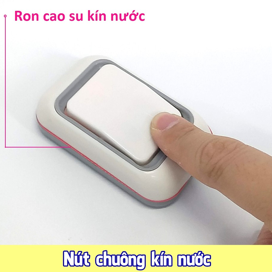 Bộ 4 Chuông 1 nút nhấn chuông cửa dùng pin không dây Zanka ZK-717 (Hàng chính Hãng )