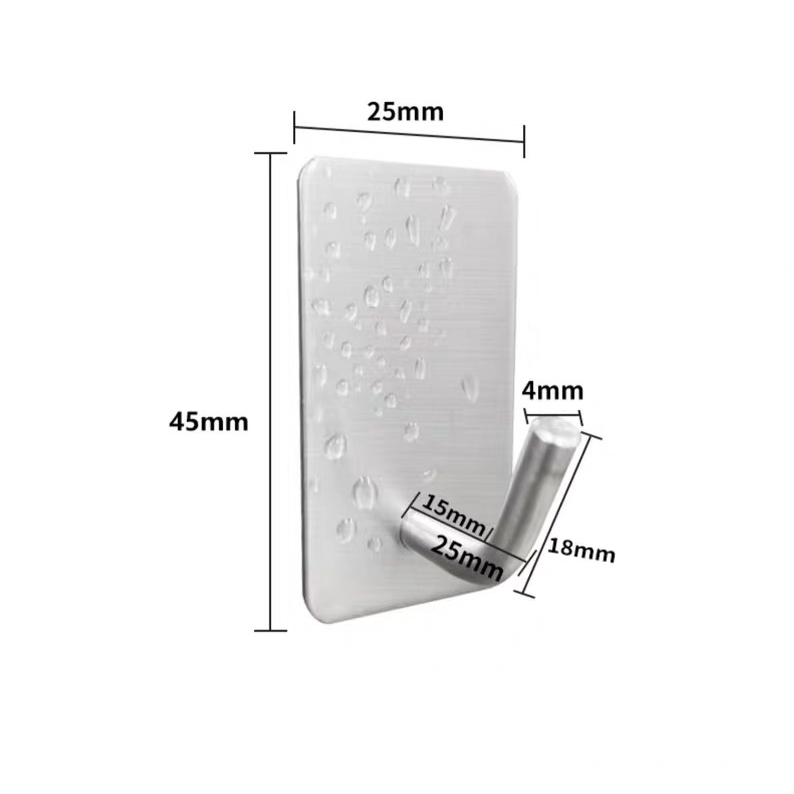 Móc Treo Đồ INOX 304 Keo 3M SIÊU DÍNH Dán Tường Gạch, Men, Kính