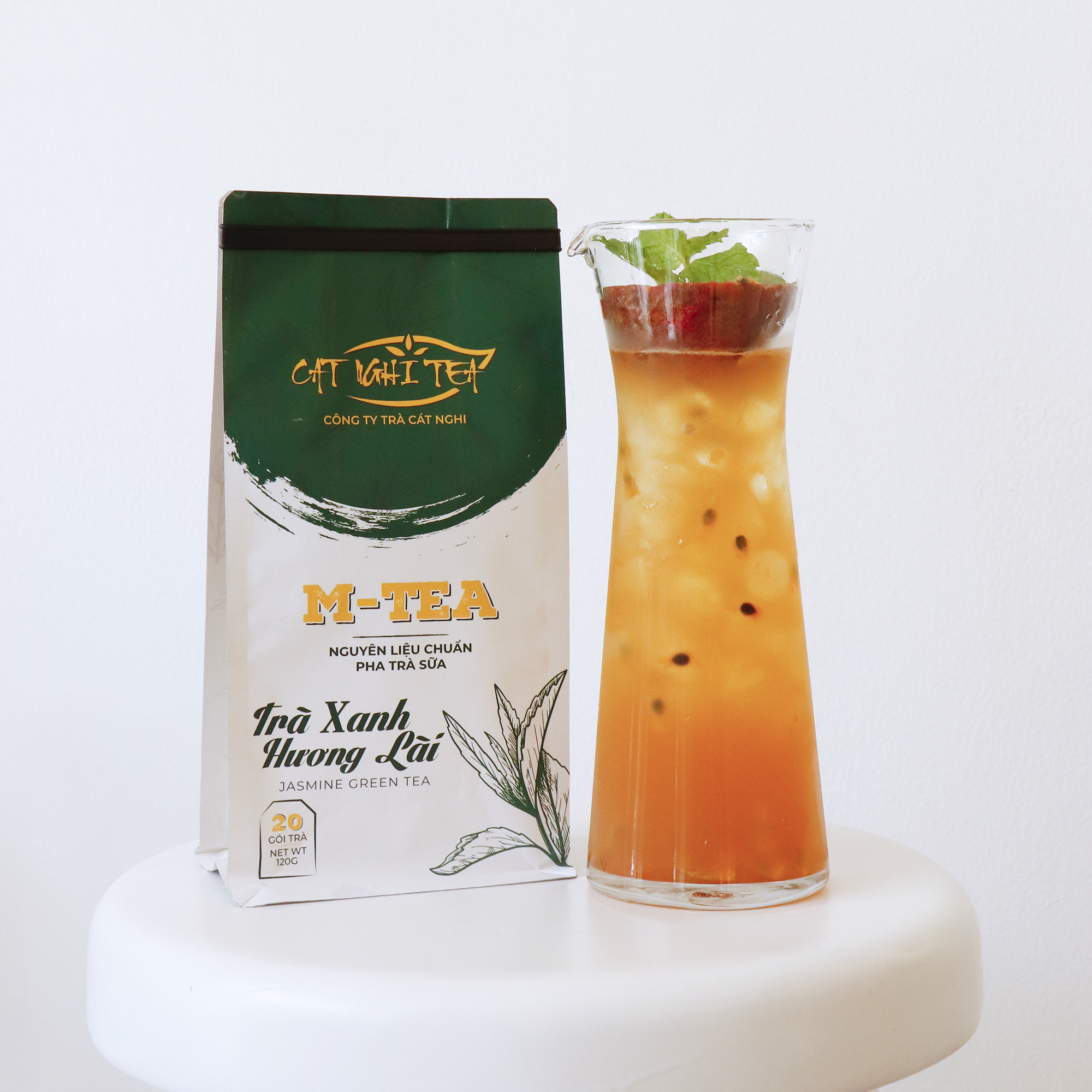 Trà Xanh Hương Lài túi lọc - Cat Nghi Tea – Nguyên liệu pha trà sữa và trà trái cây