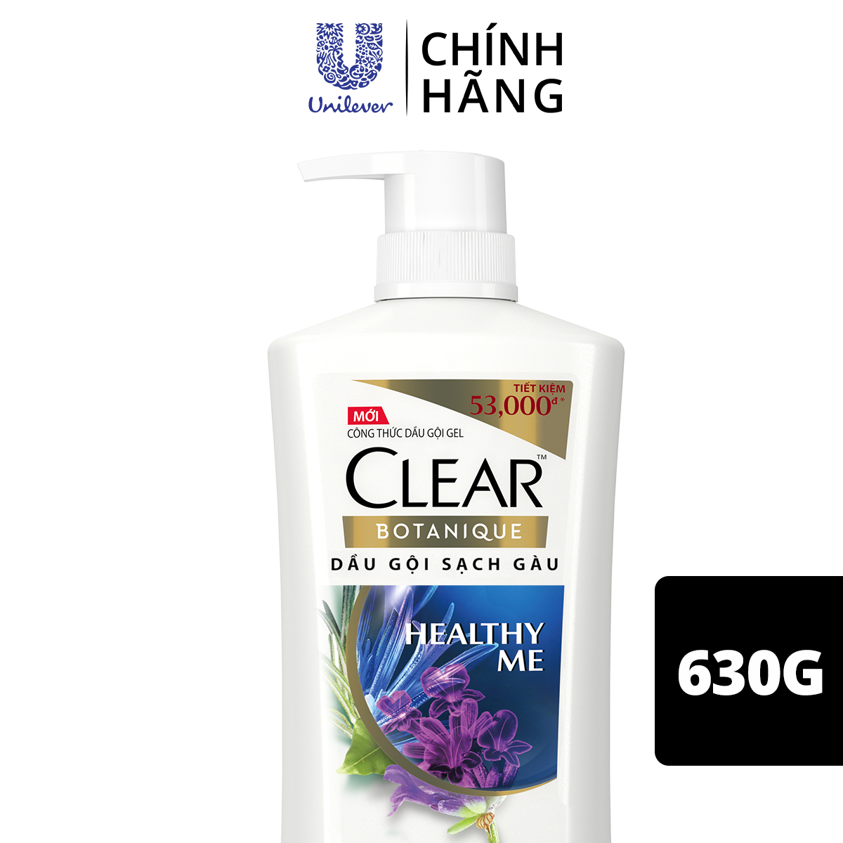 Dầu Gội đầu Clear Botanique 5 Tinh Dầu Cho Da Đầu Khô Với 3X Sức Mạnh Đánh Bay Gàu Nhờn Ngứa 630g