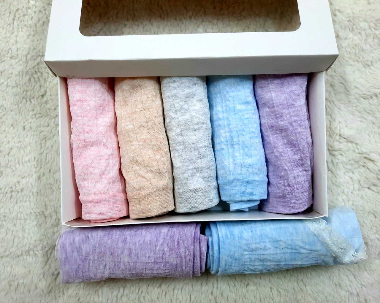 Hộp 5 quần lót nữ xuất Nhật - Kháng khuẩn tốt - Trộn màu ngẫu nhiên -Freesize