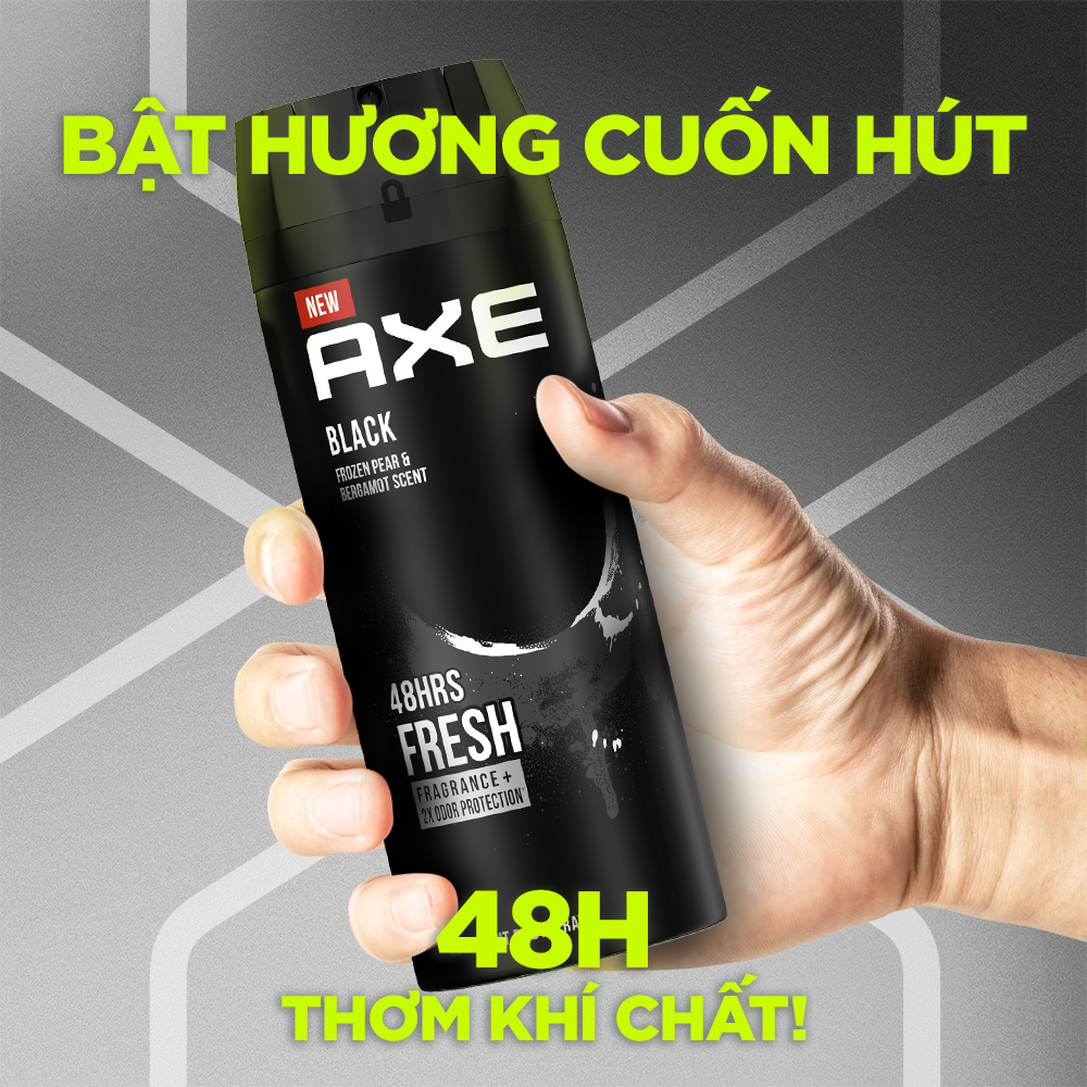 Xịt nước hoa toàn thân AXE Khử mùi cho nam Hương thơm tươi mát căng mọng từ cam bergamot và lê ướp lạnh 135ml