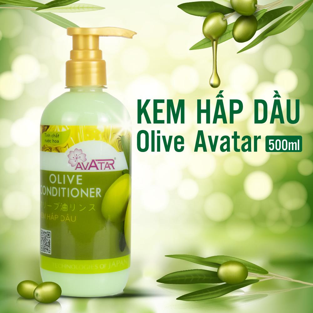 Kem hấp dầu Olive Avatar 500ml Nuôi dưỡng tóc Chắc khỏe Chống gãy rụng Tóc Dài Suôn Mềm mượt