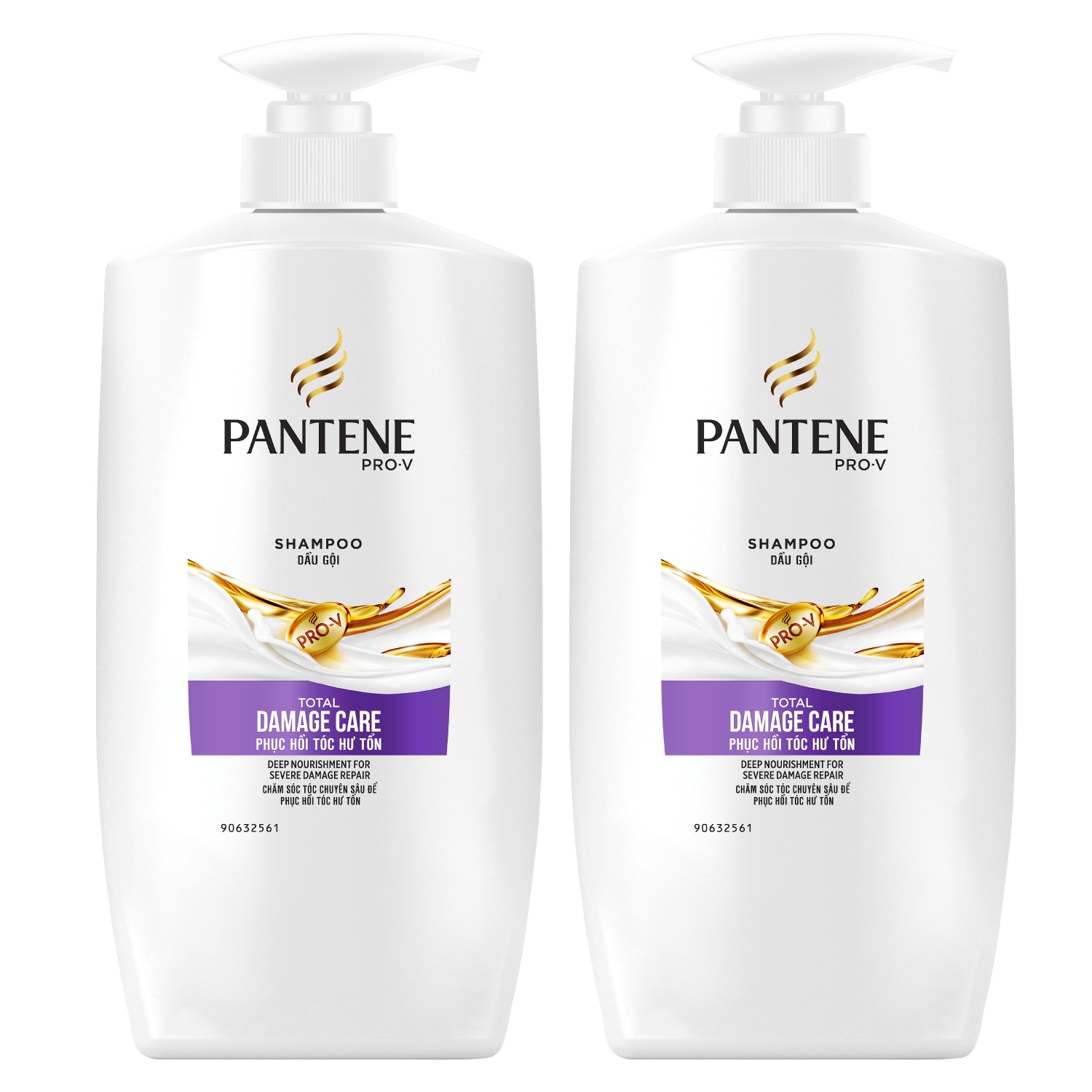 Combo 2 Dầu Gội PANTENE Chăm Sóc Hư Tổn 900g/900ml