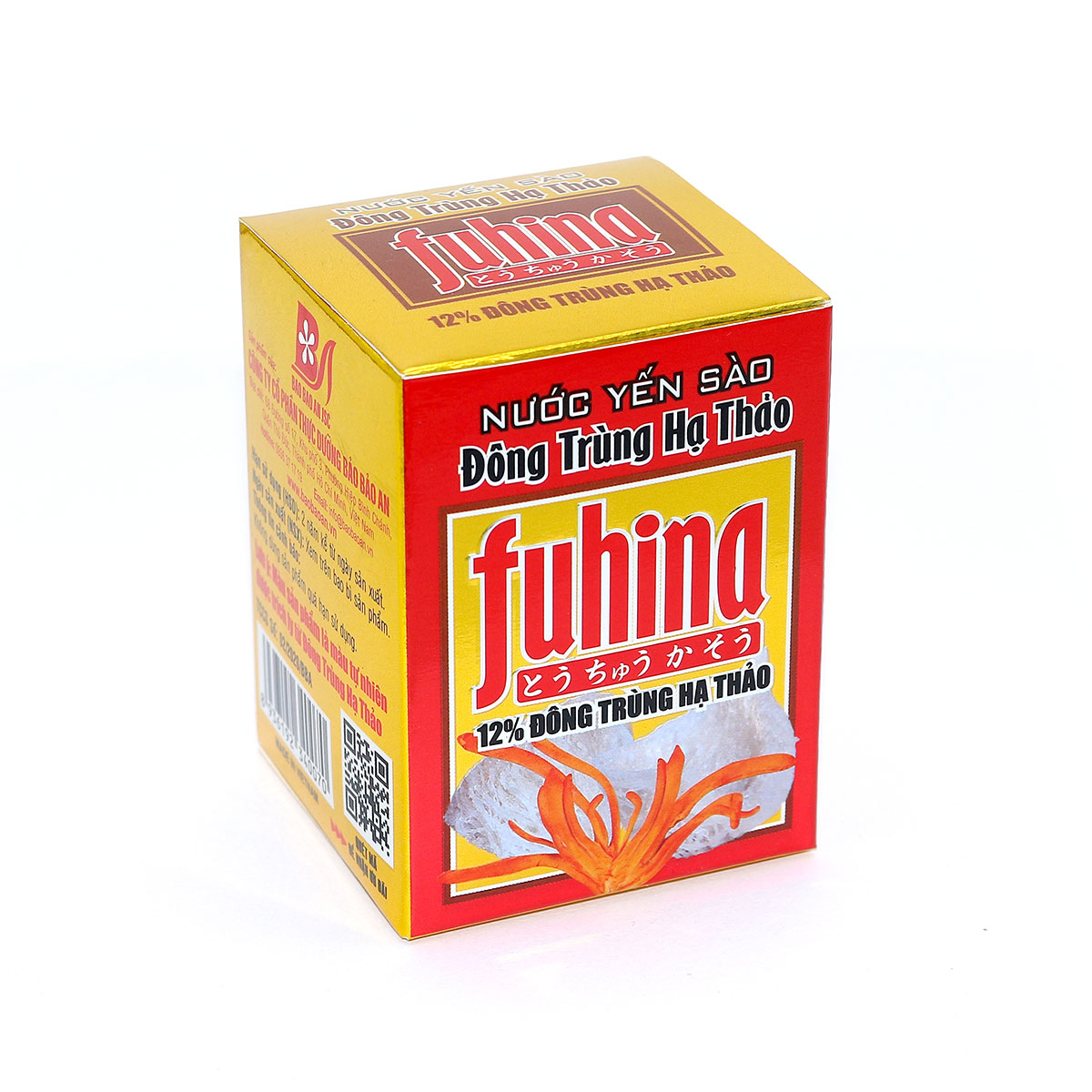 [Hộp Quà - 6 lọ x 70ml] Nước yến sào Đông Trùng Hạ Thảo FUHINA 12%, không chất bảo quản, Tăng cường sinh lực và phục hồi sức khỏe người bệnh