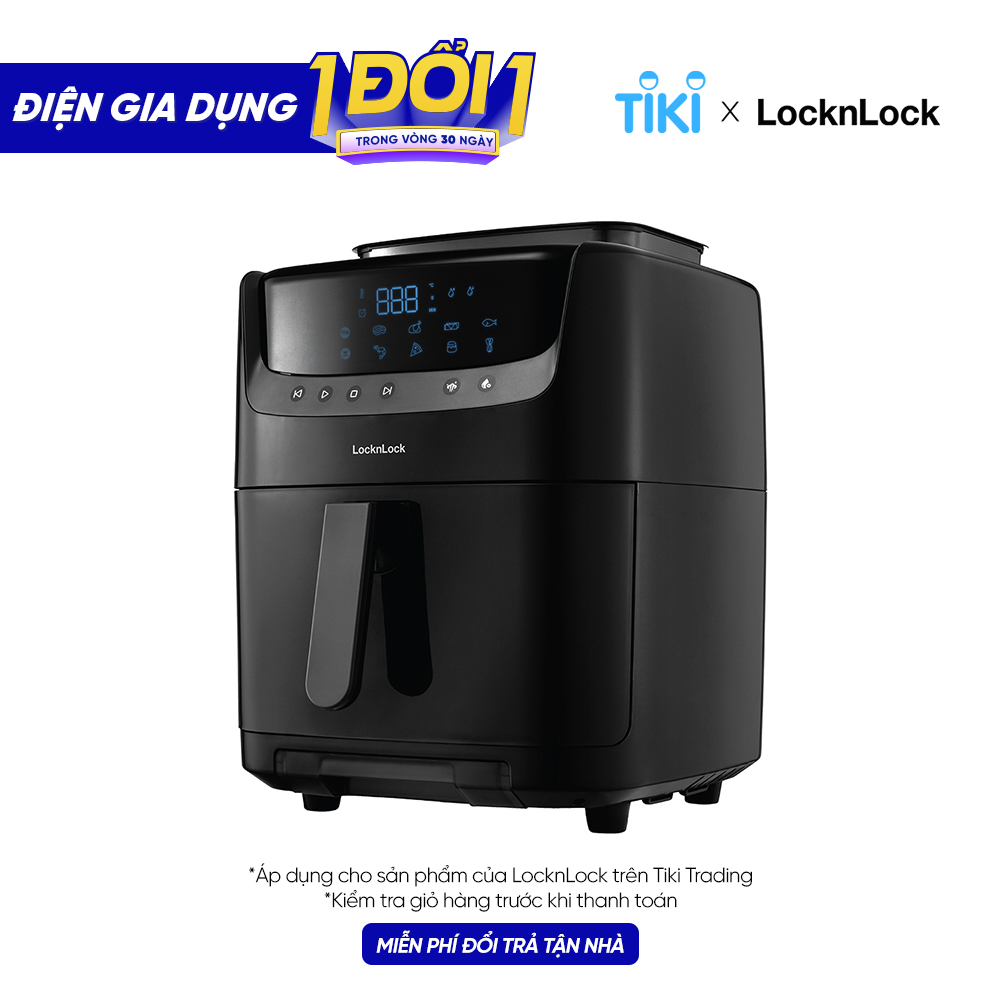 Nồi Chiên Không Dầu Kết Hợp Chức Năng Hấp Lock&amp;Lock EJF881BLK 7L