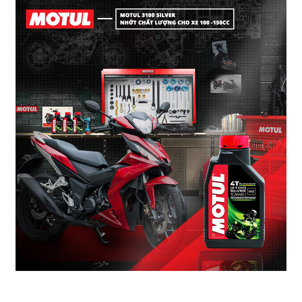 Hình ảnh Nhớt Xe Số Motul 3100 Silver 4t 10w40 20x1l Vn (1L)