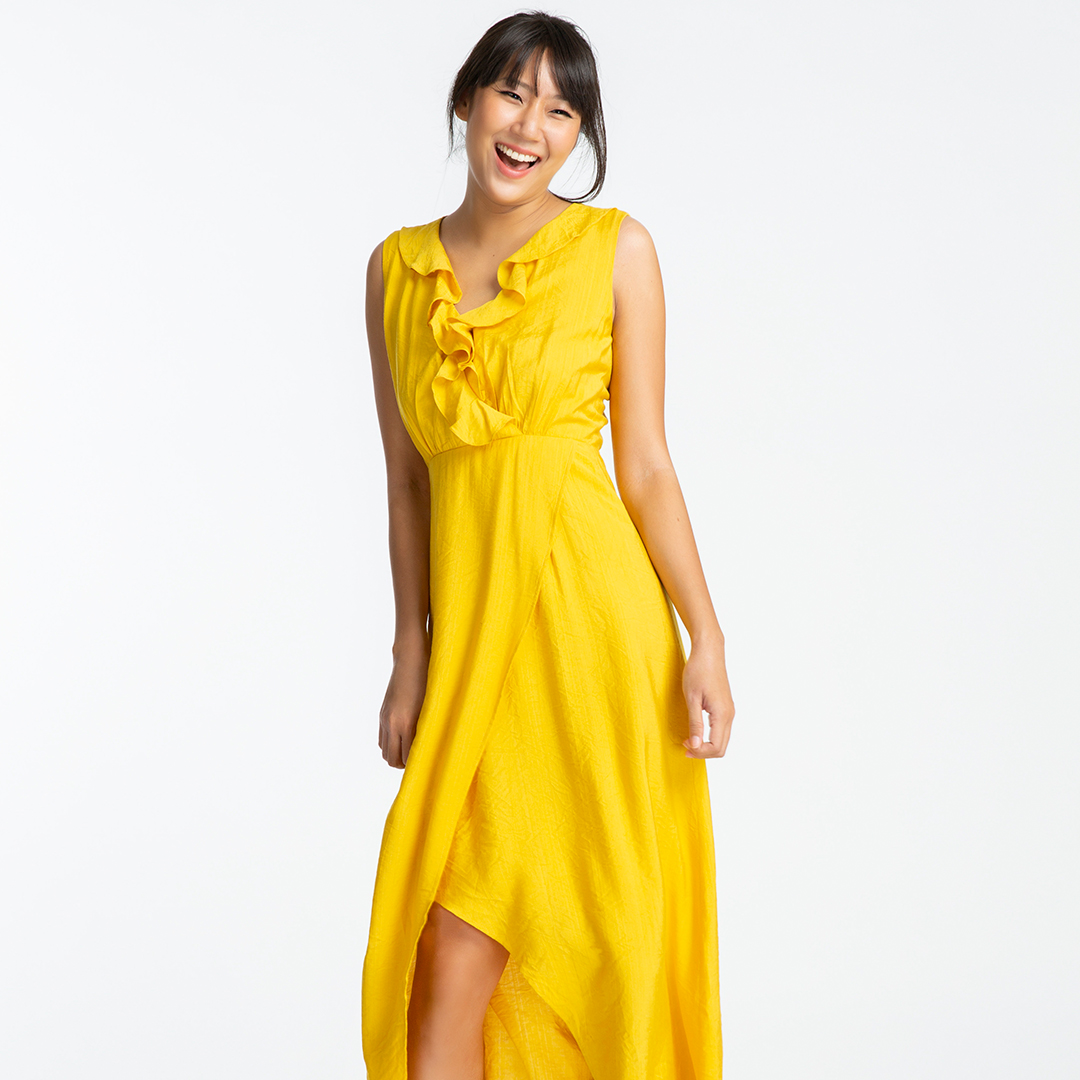 Đầm Maxi Hity DRE090 (Vàng Mù Tạt Mustard)