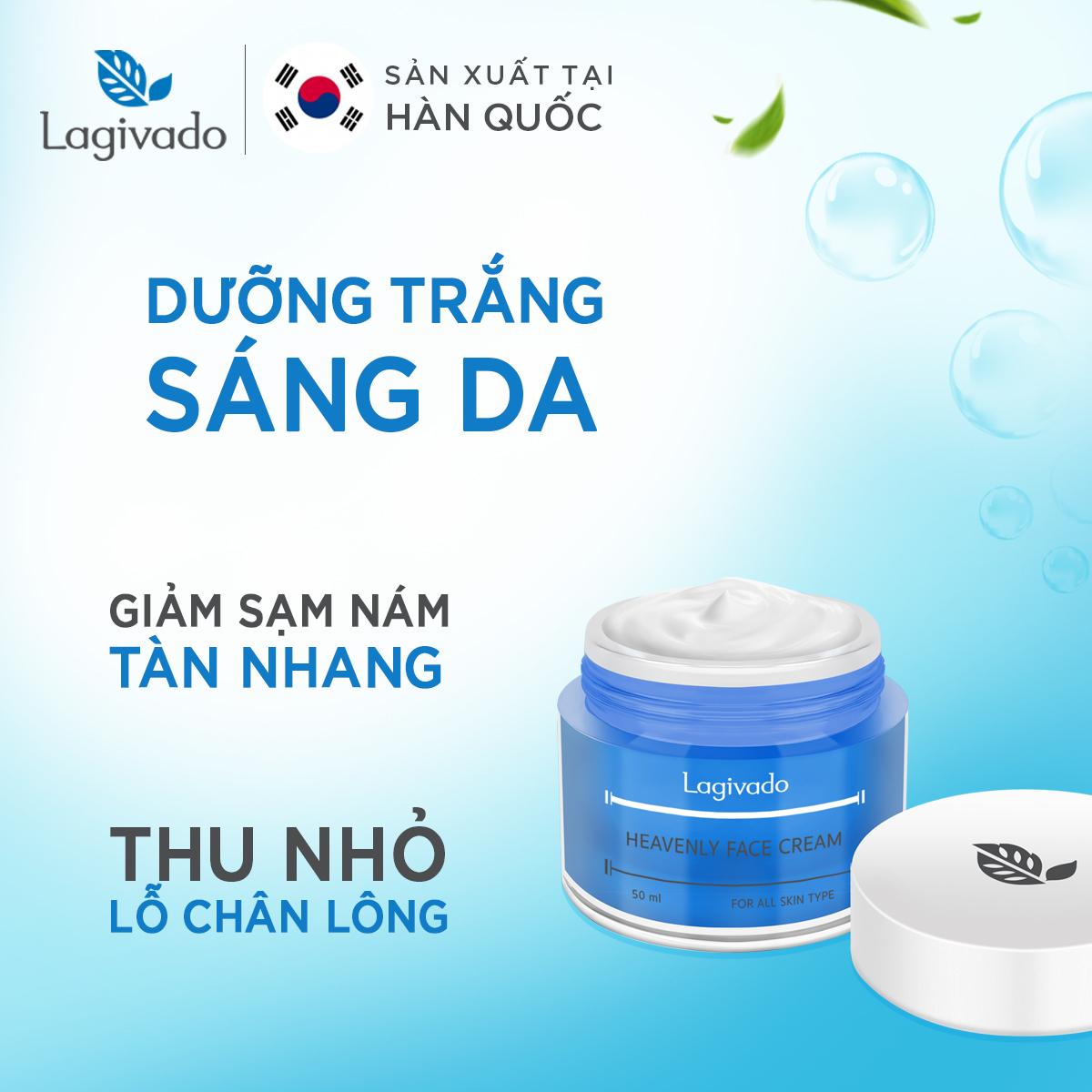 Kem Dưỡng ẩm trắng sáng da mặt Hàn Quốc Lagivado Heavenly Face Cream 50 ml