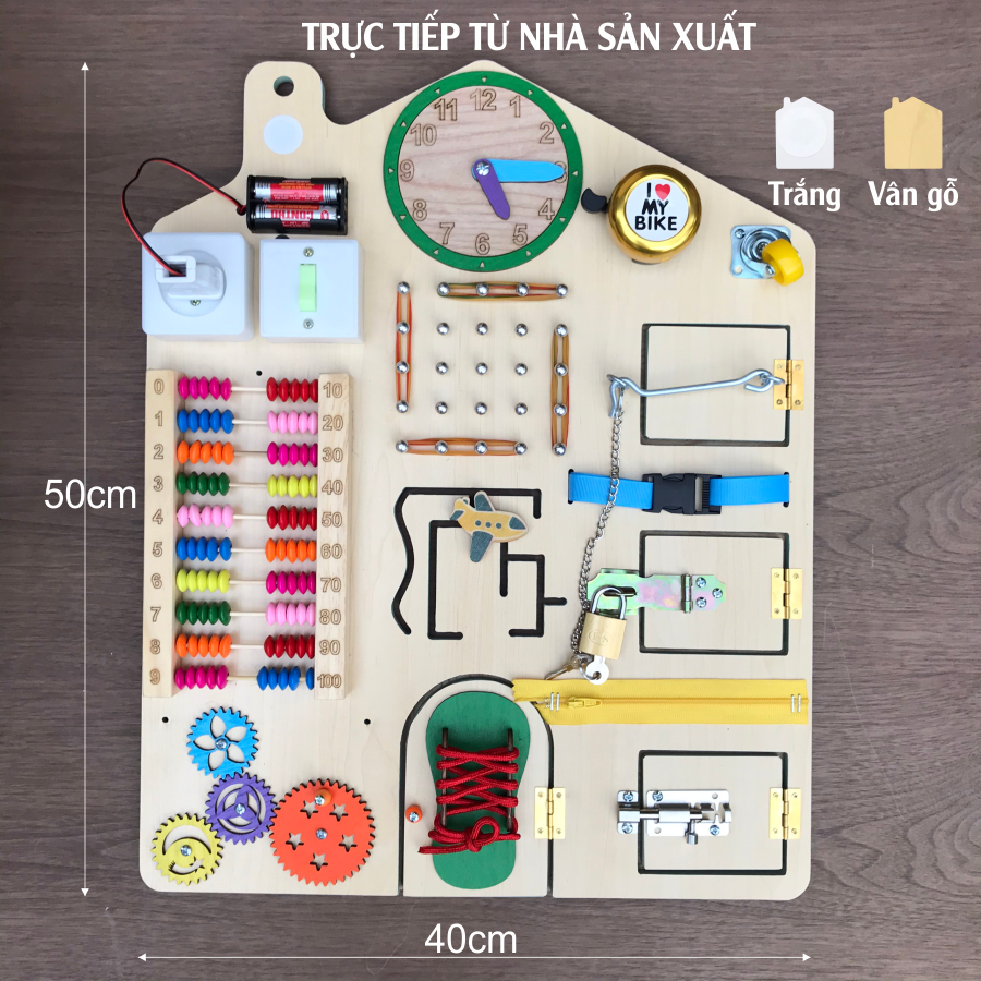 Bảng bận rộn-Busy board dành cho bé từ 1 đến 3 tuổi