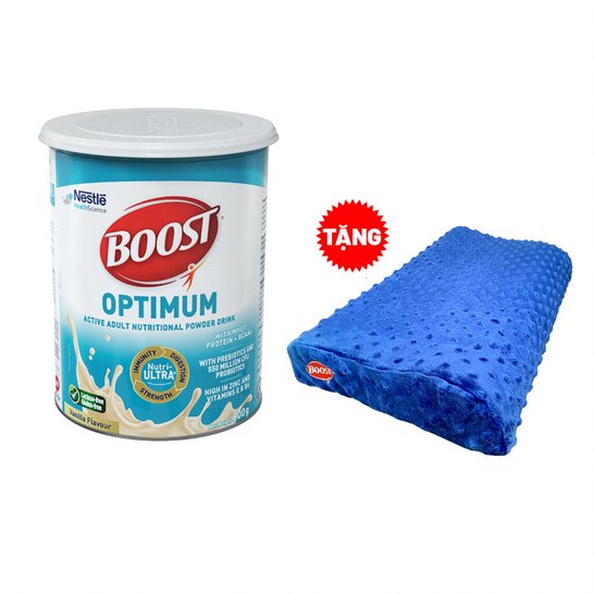 [Mẫu mới] Sản phẩm dinh dưỡng y học Nestlé Boost Optimum bổ sung dinh dưỡng cho người lớn 800g - Tặng gối cao su non