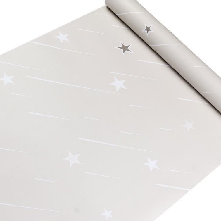 Cuộn 5m Decal Giấy Dán Tường Sao băng xám