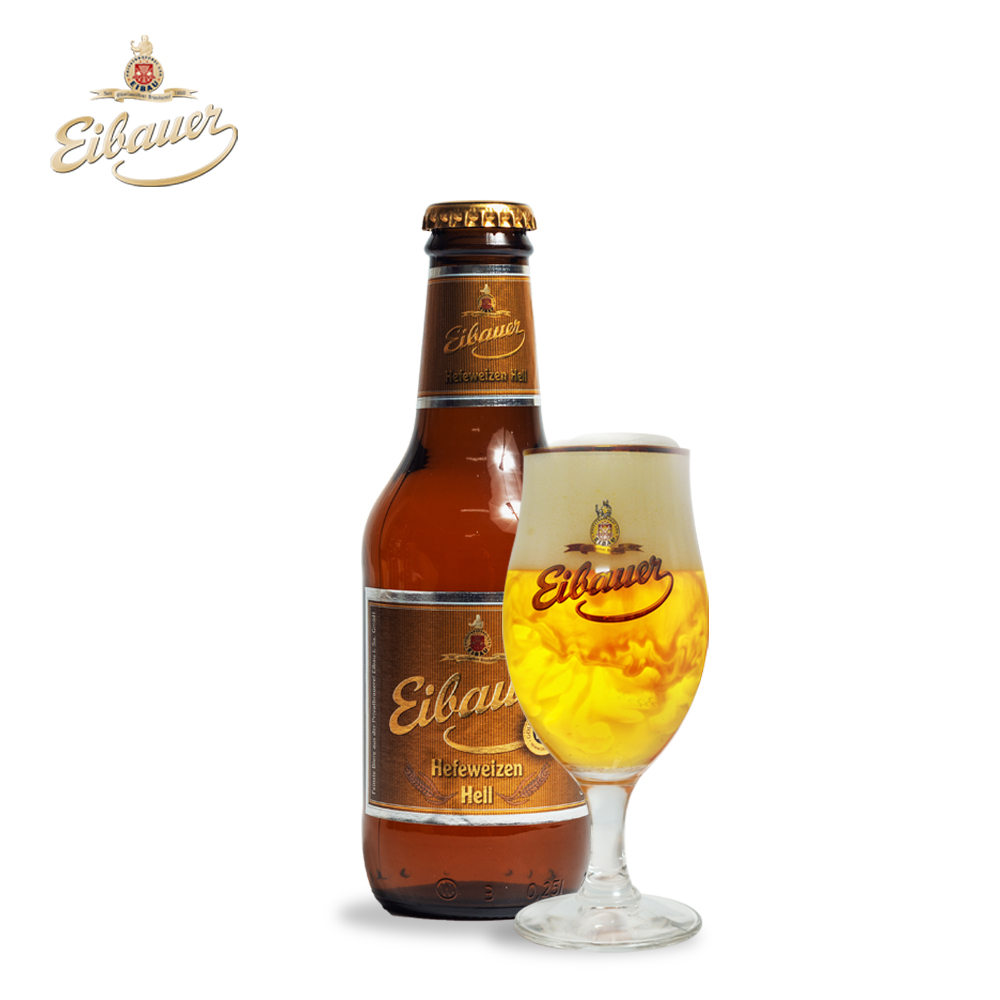 [BIA ĐỨC NHẬP KHẨU] Thùng 20 Chai Bia Thầy Tu EIBAUER HEFEWEIZEN HELL 5.2% 250ml - Bia Tươi Men Sống Thượng Hạng - Bia Đức Nhập Khẩu Chính Hãng