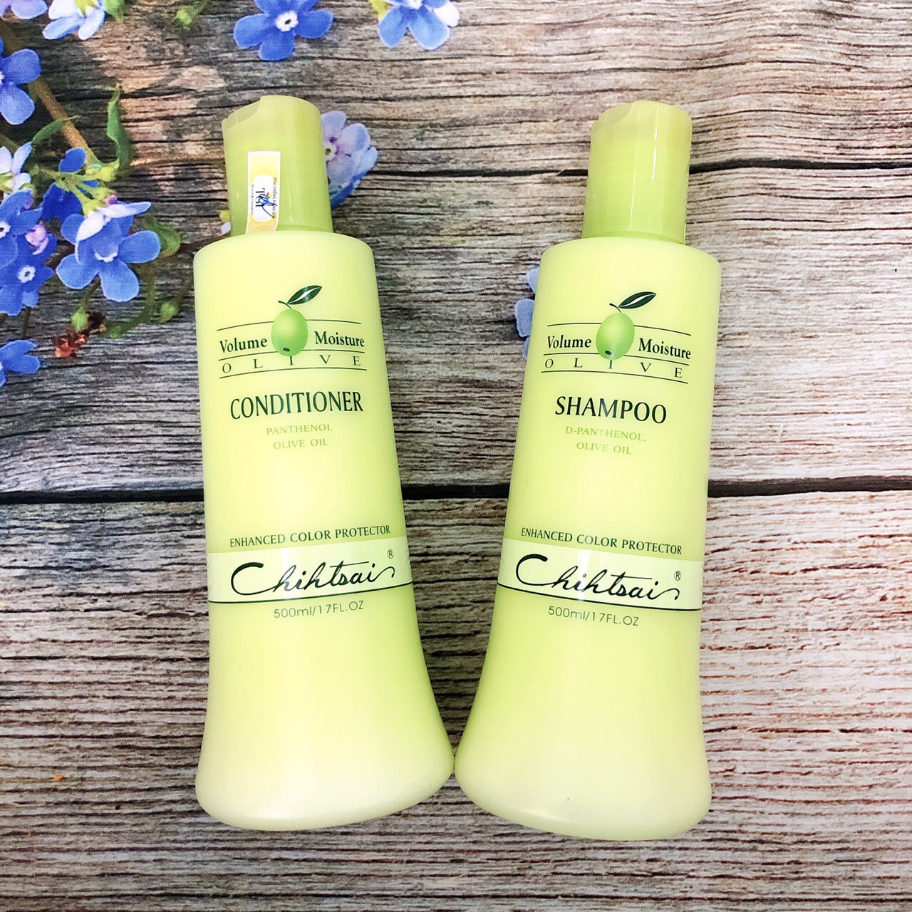 Cặp dầu gội xả siêu mượt Chihtsai Volume Moisture Olive Shampoo &amp; Conditioner 500ml