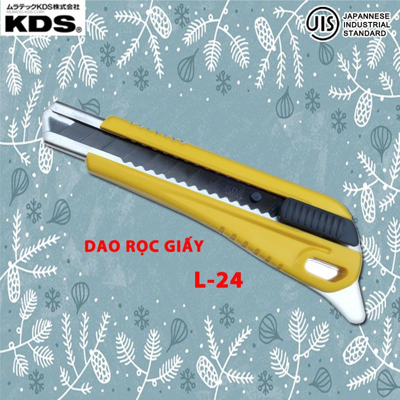 DAO RỌC GIẤY CÓ MÓC 18MM KDS L-24