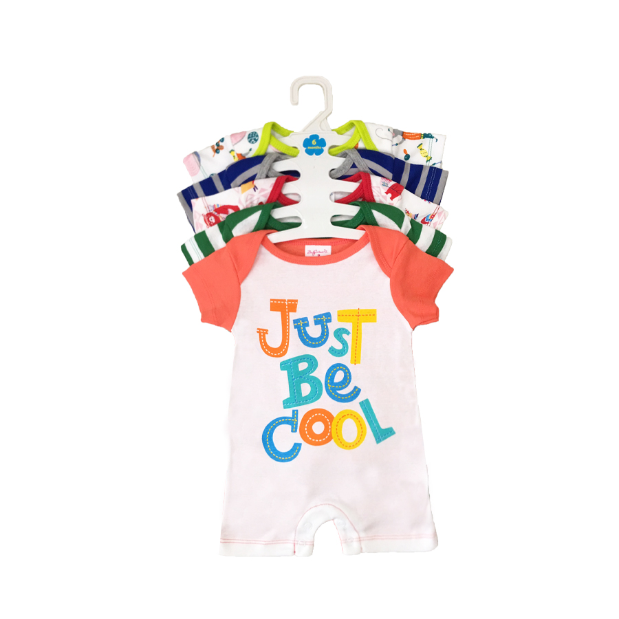 Set 5 Áo Liền Quần Tay Ngắn Cho Bé Trai Baby Wear
