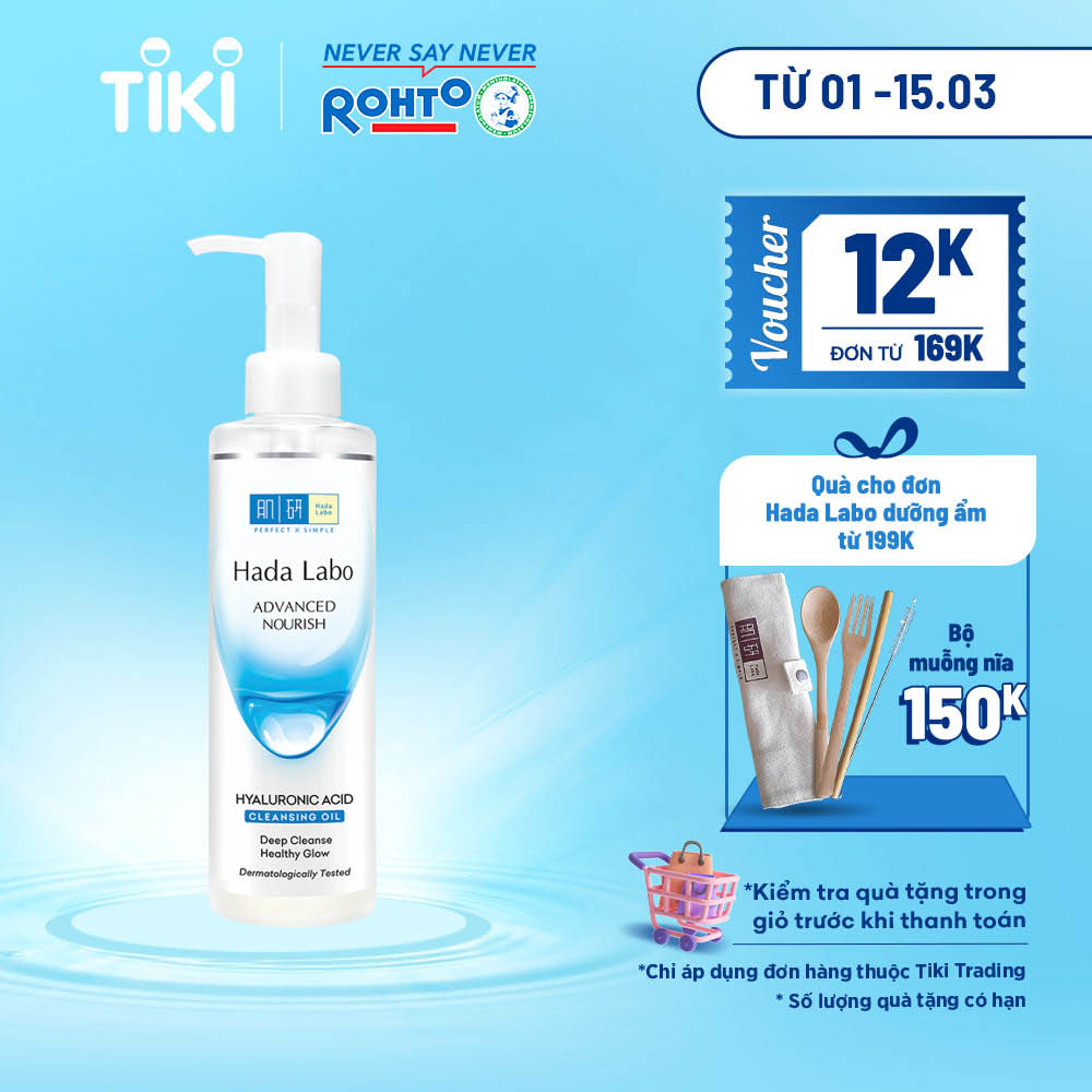 Dầu tẩy trang dưỡng ẩm Hada Labo Advanced Nourish Hyaluron Cleasing Oil 200ml